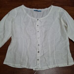 Johnny Was Linen Peasant style top